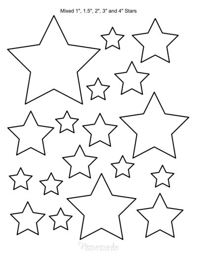 Free printable star templates outlines