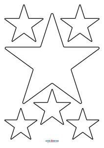 Free printable star coloring pages for kids