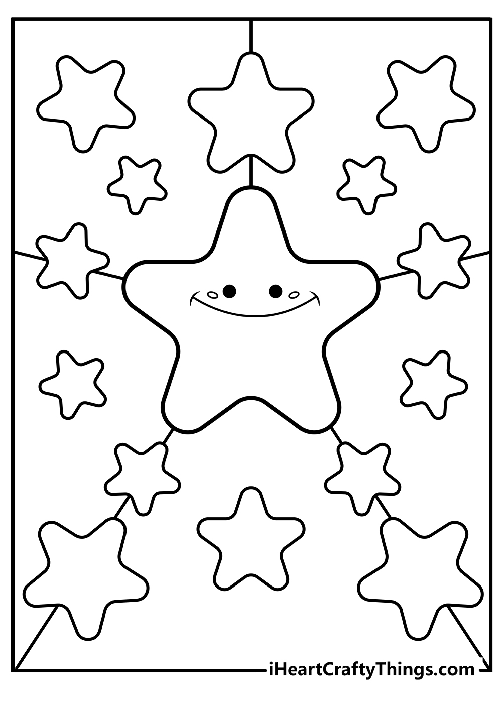 Star coloring pages free printables