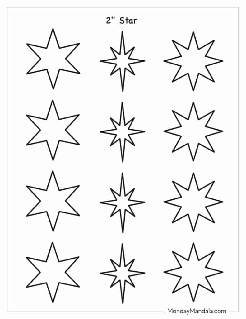 Star templates free pdf printables