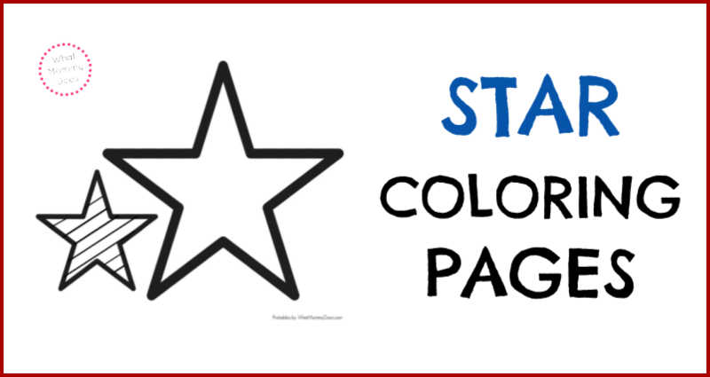 Simple star coloring pages for kids so cute