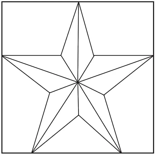 Easy how to draw a star tutorial and star coloring page