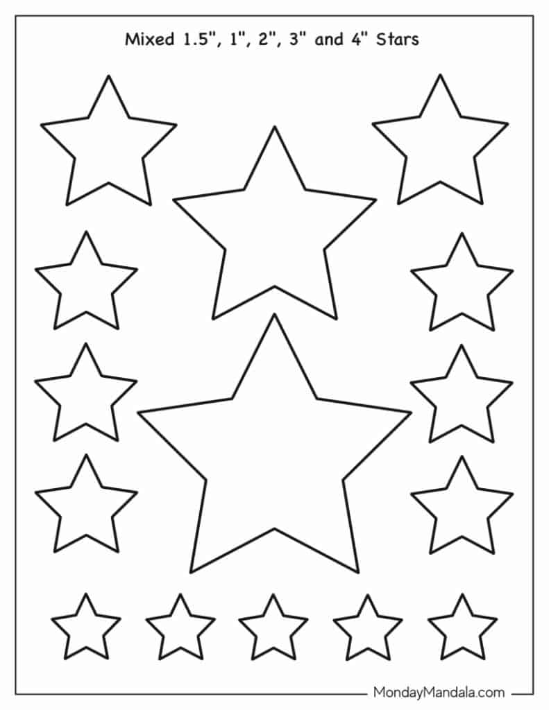 Star templates free pdf printables