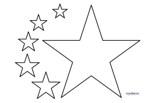 Free printable star coloring pages for kids