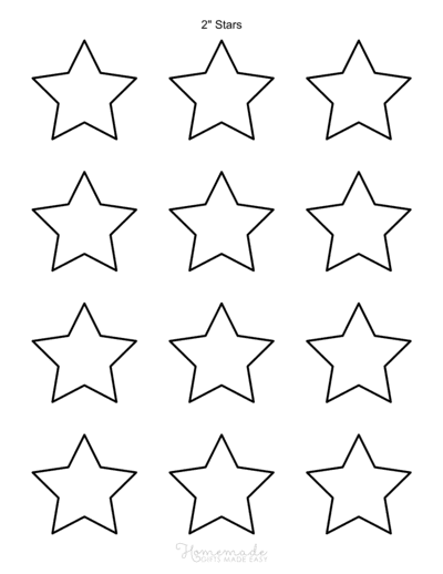 Free printable star templates outlines