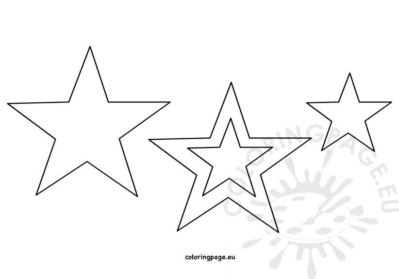 Printable star template coloring page