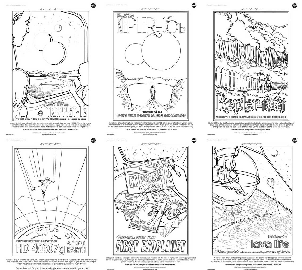 Exoplanet travel bureau coloring book â exoplanet exploration planets beyond our solar system