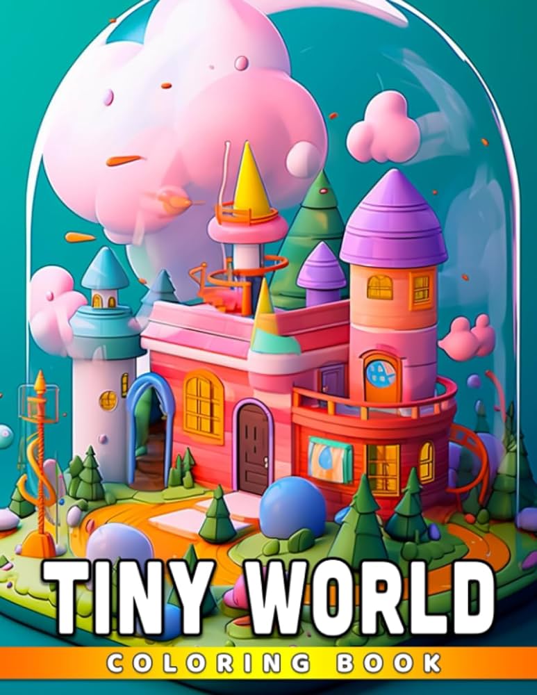 Tiny world coloring book magical houses small town with beautiful coloring pages refresh spirit and relaxation for adults carey frances books