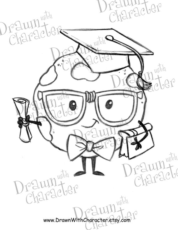 One smart cookie boy graduate digital stamp kopykake image