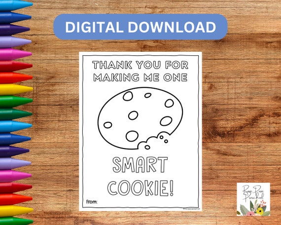 Teacher smart cookie coloring page teacher thank you teacher appreciation coloring