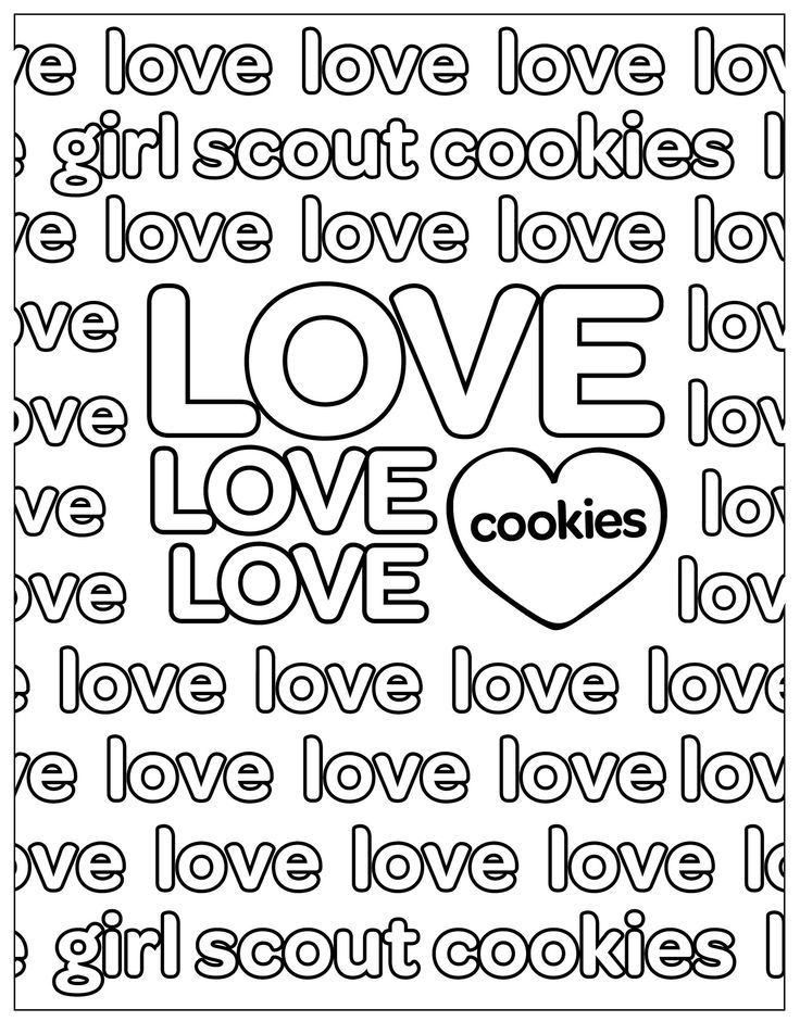 Abc cookie coloring page girl scout coloring pages girl scout cookies girl scouts girl scout leader