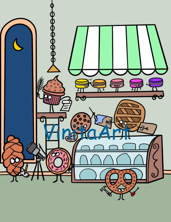 The smart cookie storybook clipart digital download printable coloring pages