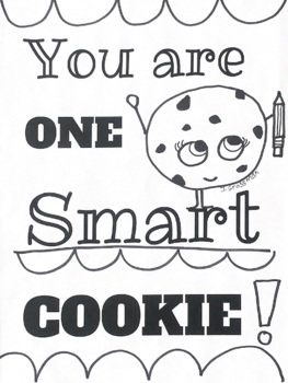 Smart cookie coloring sheet