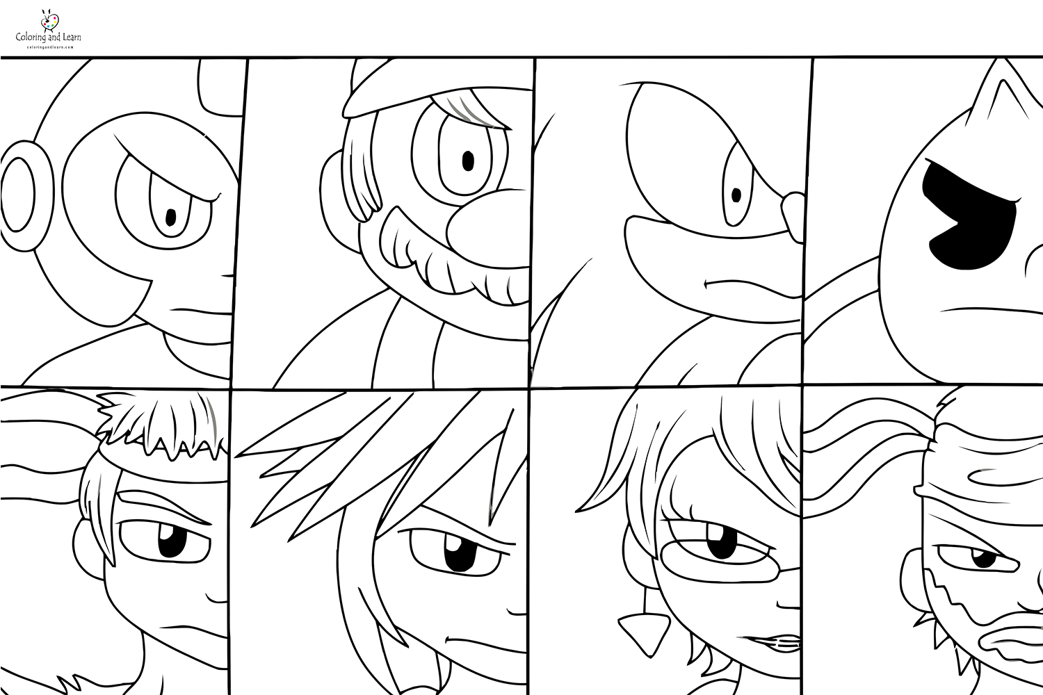 Super smash brothers coloring pages