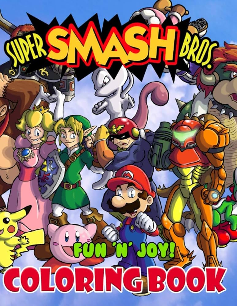 Fun n joy super smash bros coloring book the best of coloring book for kids joy fun n books