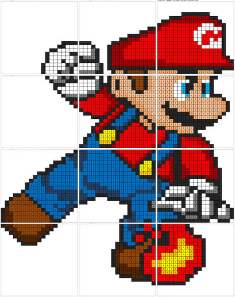 Super smash bros mario coloring