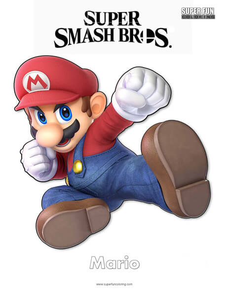 Super smash brothers coloring pages