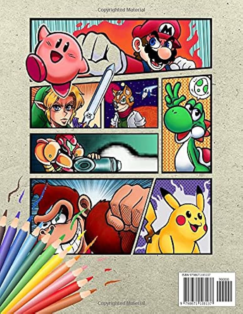 Super smash bros coloring book over coloring pages about super smash bros exclusive artistic illustrations for girls and boy of all ages shirley sipes books