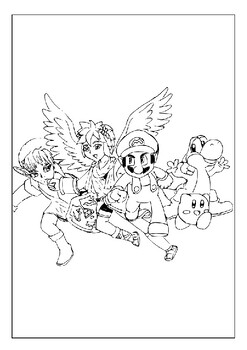 Make your childs day with our printable super smash bros coloring pages