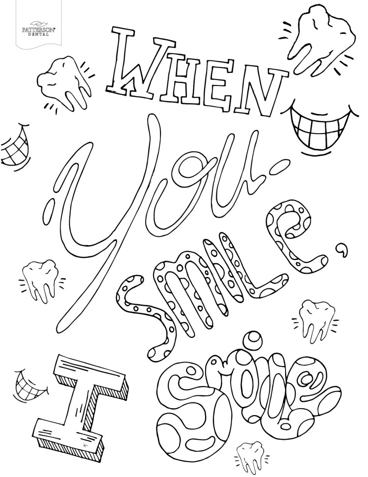 Toothy adult coloring pages printable