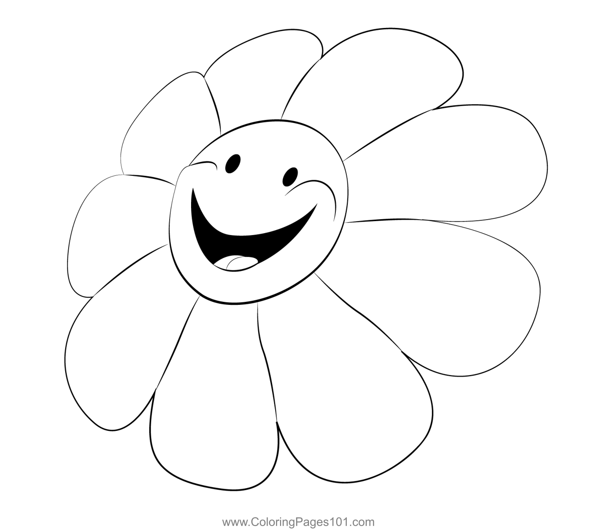 Smile sunshine coloring page for kids