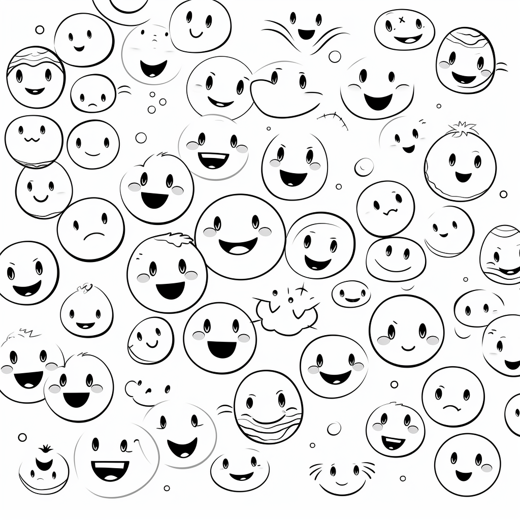 Coloring pages smiley faces