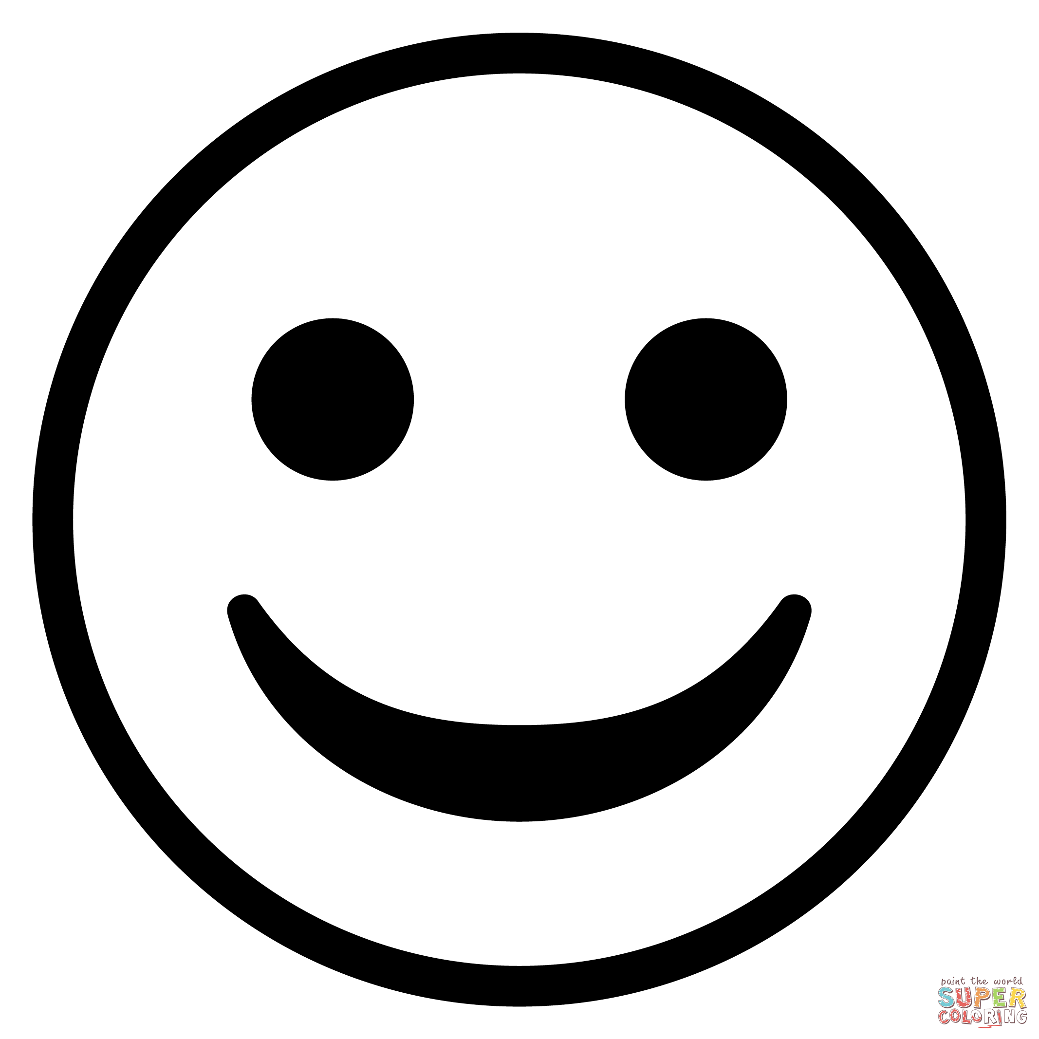 Smiling face emoji coloring page free printable coloring pages