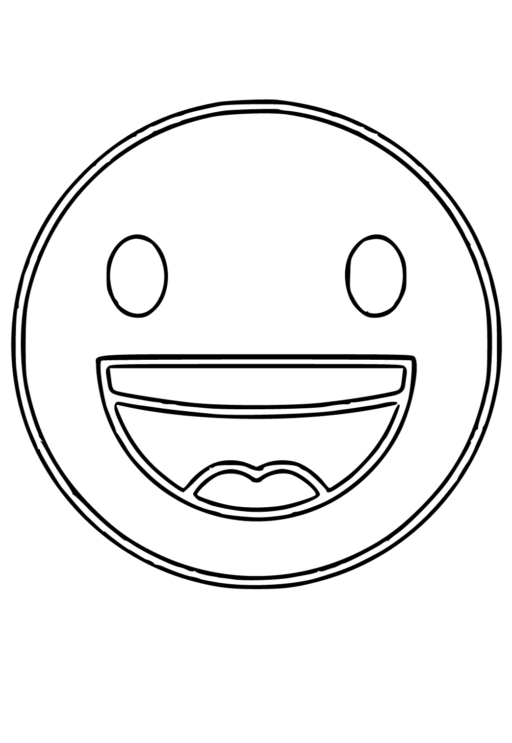 Free printable smiley face easy coloring page for adults and kids