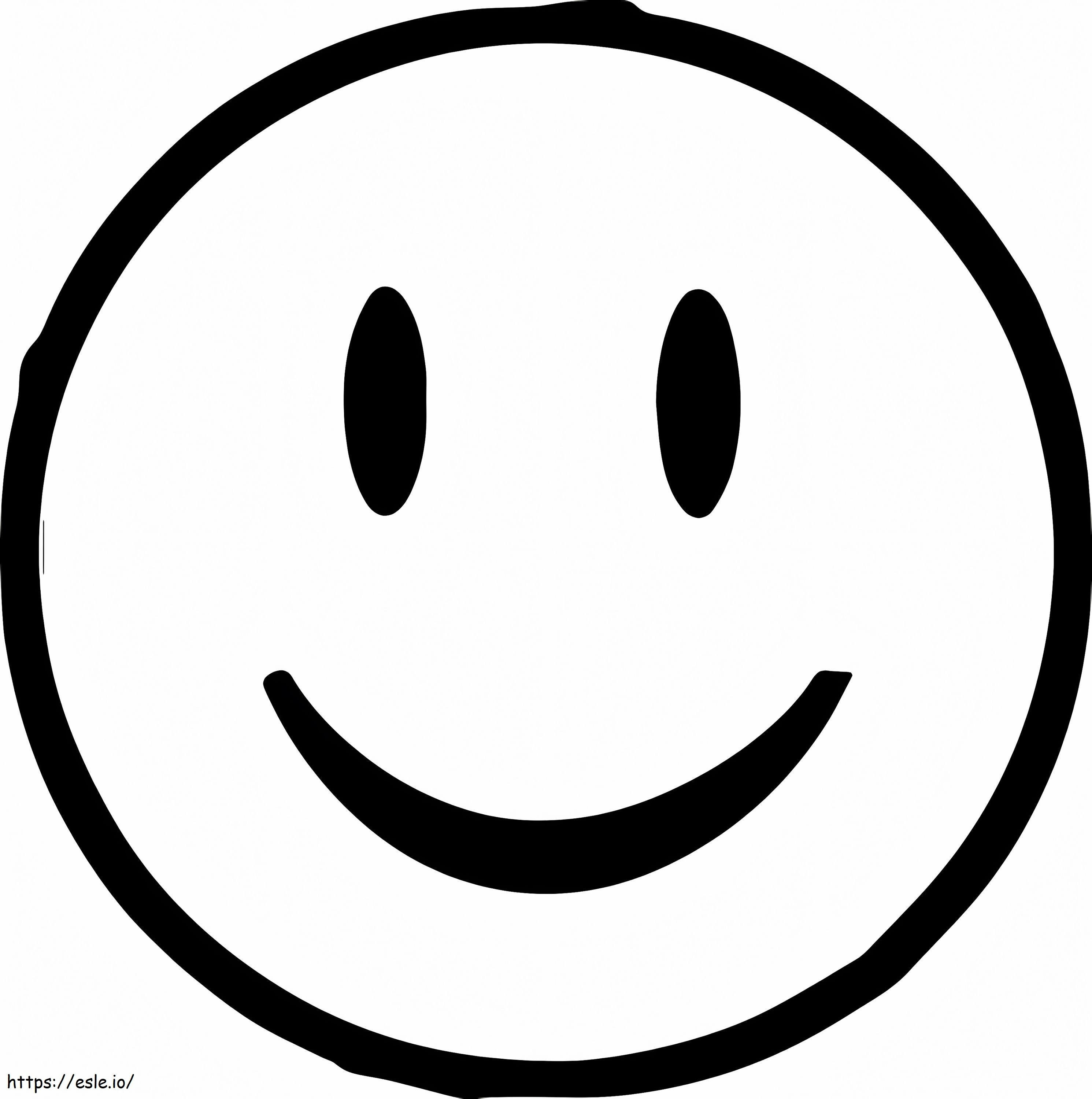 Smiley face coloring page