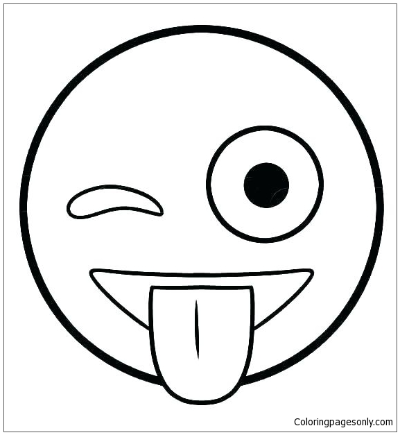 Smiley face coloring page
