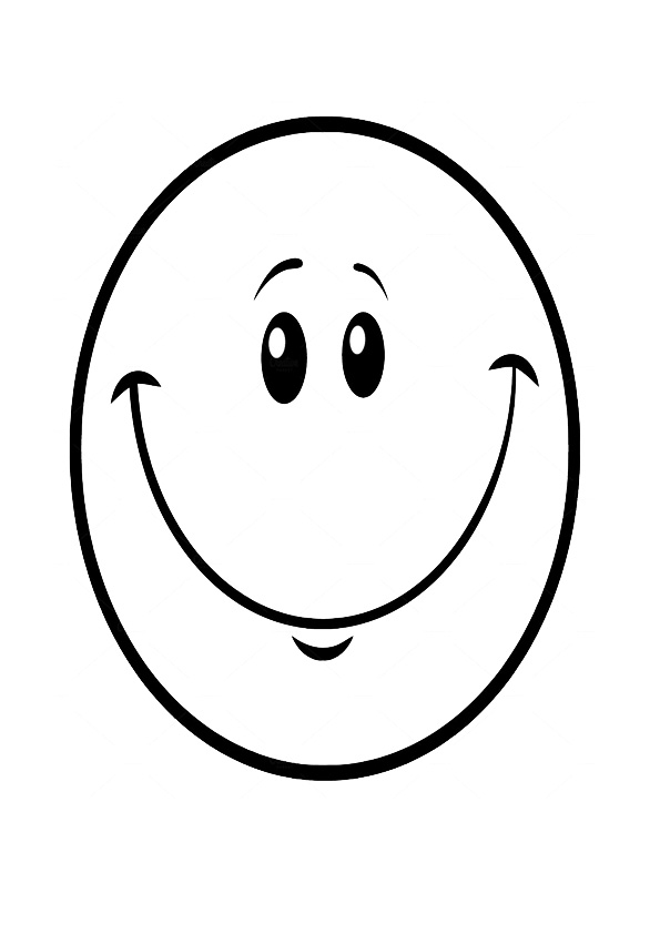 Coloring pages smiley circle coloring page