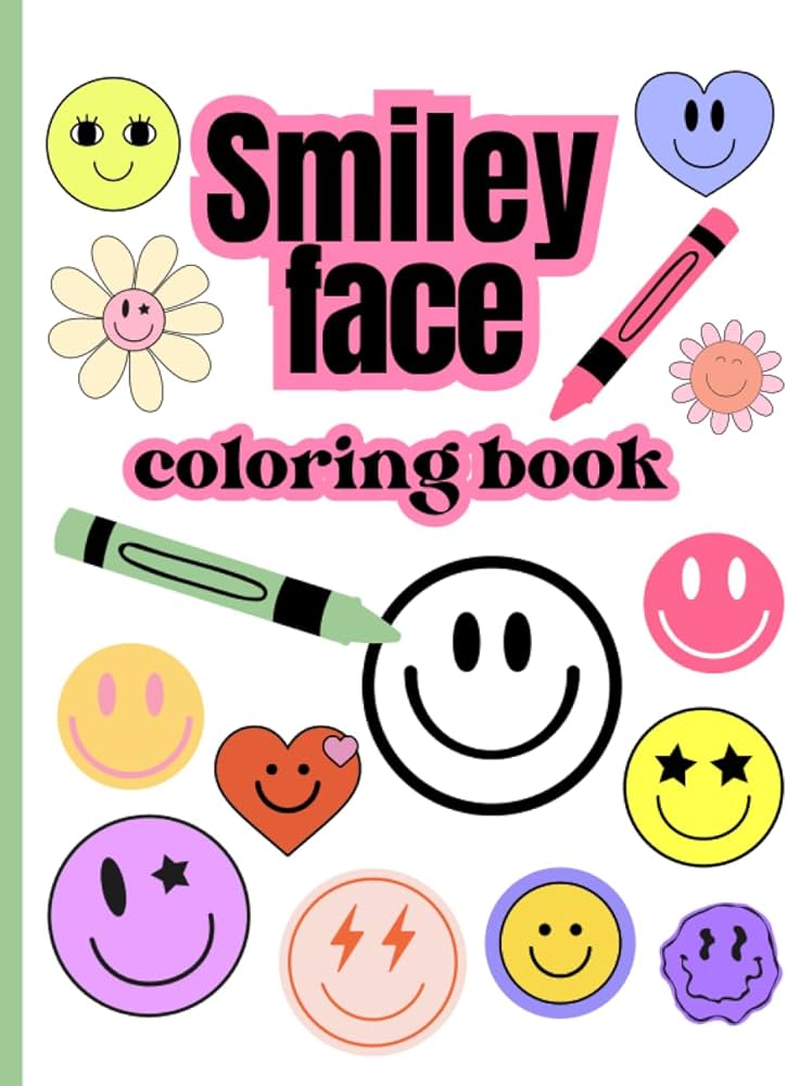 Smiley face coloring book emoji coloring book happy vibes fun and relaxing pell agatha books