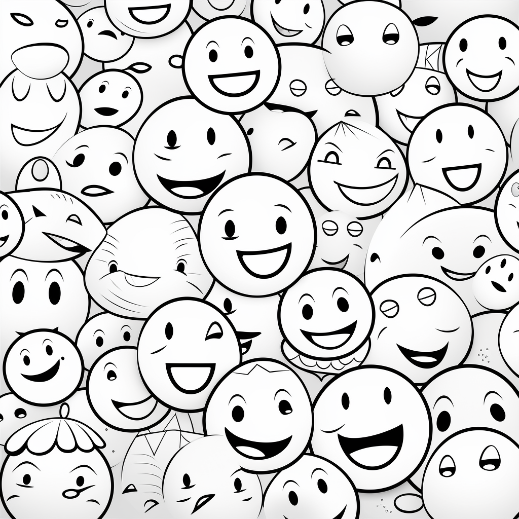 Coloring pages smiley faces
