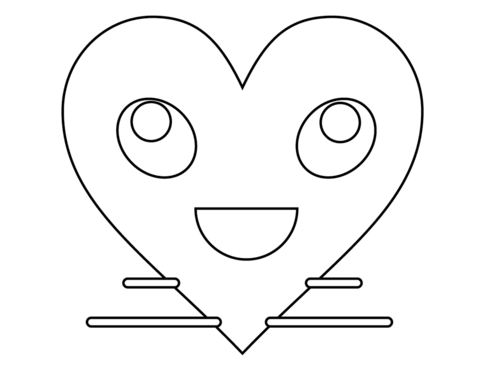 Valentines day smiley heart coloring page free printable coloring pages