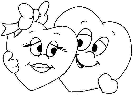 Smiley face valentine coloring page