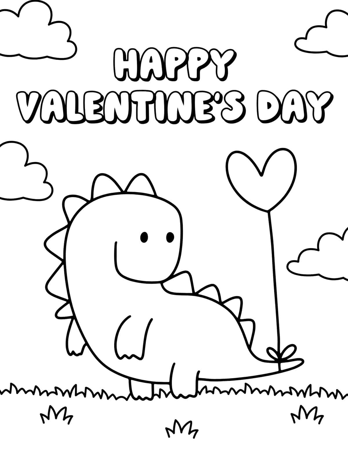 Free valentine coloring pages for kids