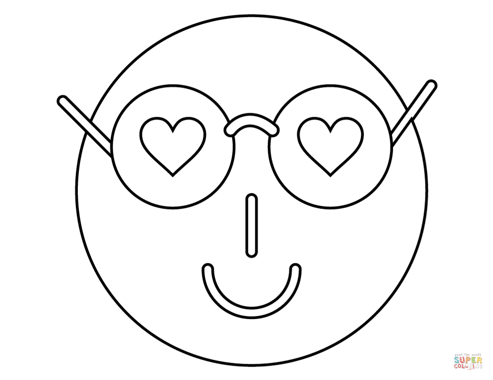 Valentines day smiley face in love coloring page free printable coloring pages