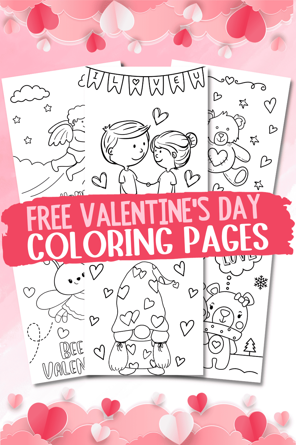 Free valentine coloring pages for kids