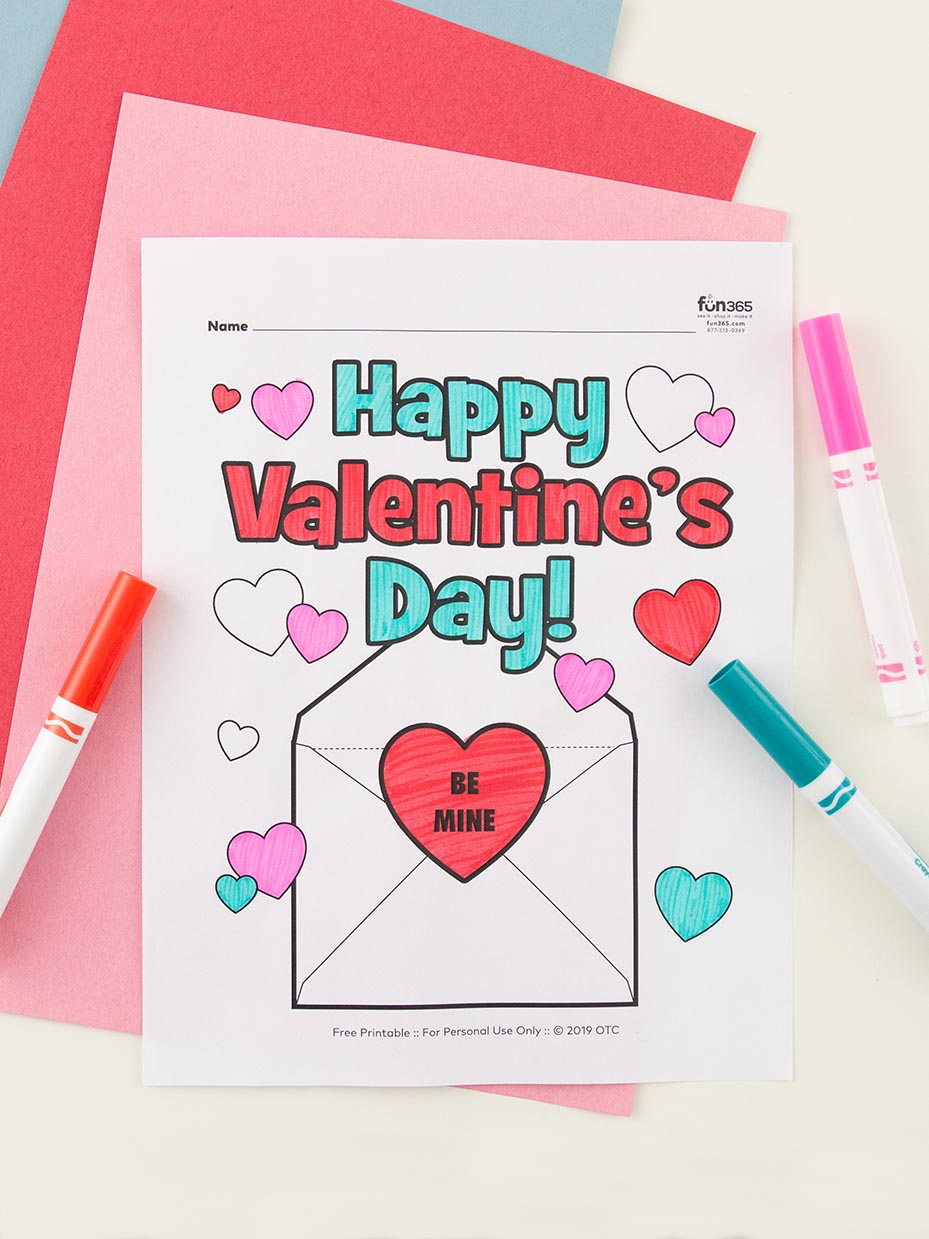 Free valentines day coloring pages