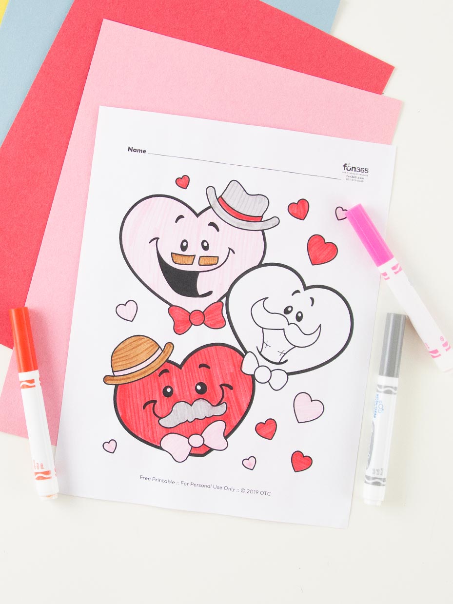 Free valentines day coloring pages