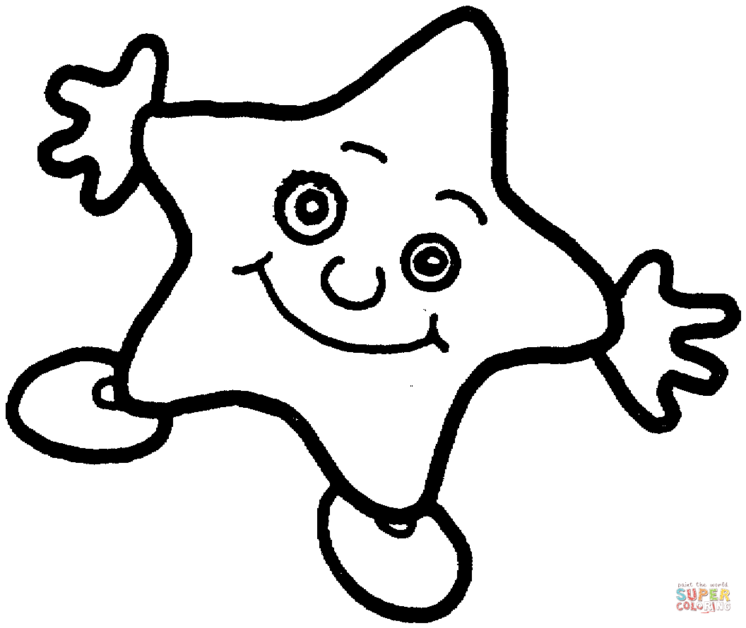 Smiling star coloring page free printable coloring pages