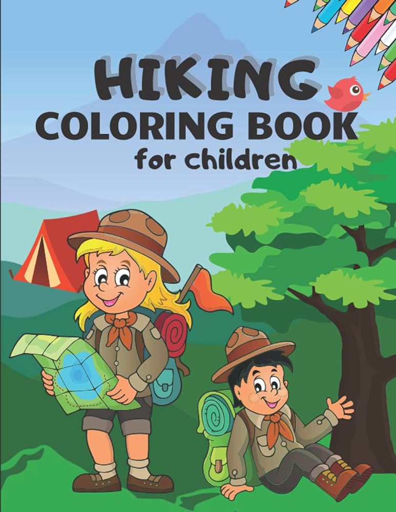 Hiking coloring book for children enjoy camping adventures sml golden books