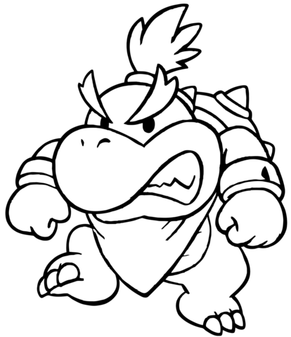 Baby bowser coloring page free printable coloring pages