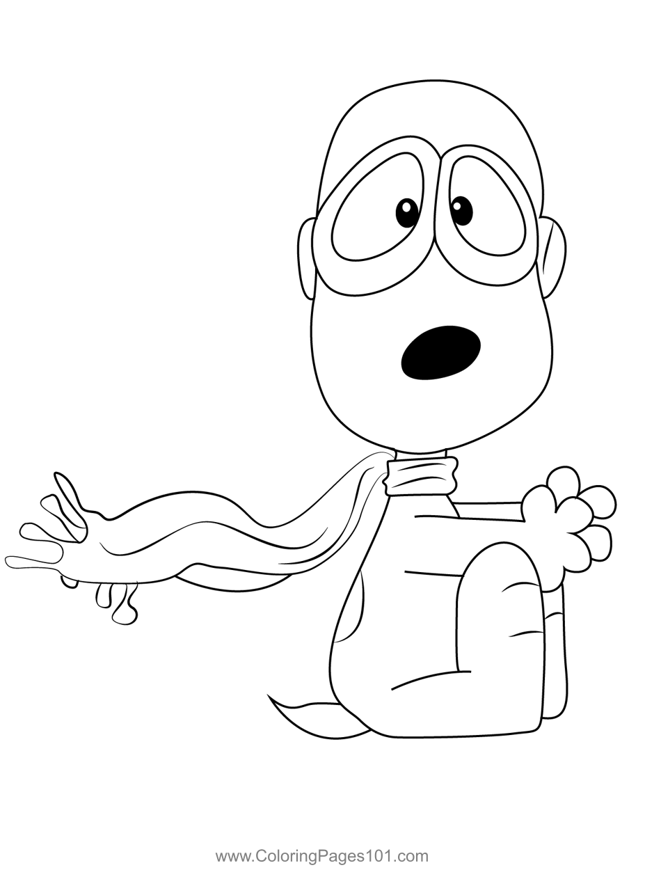 Snoopy feel coloring page for kids