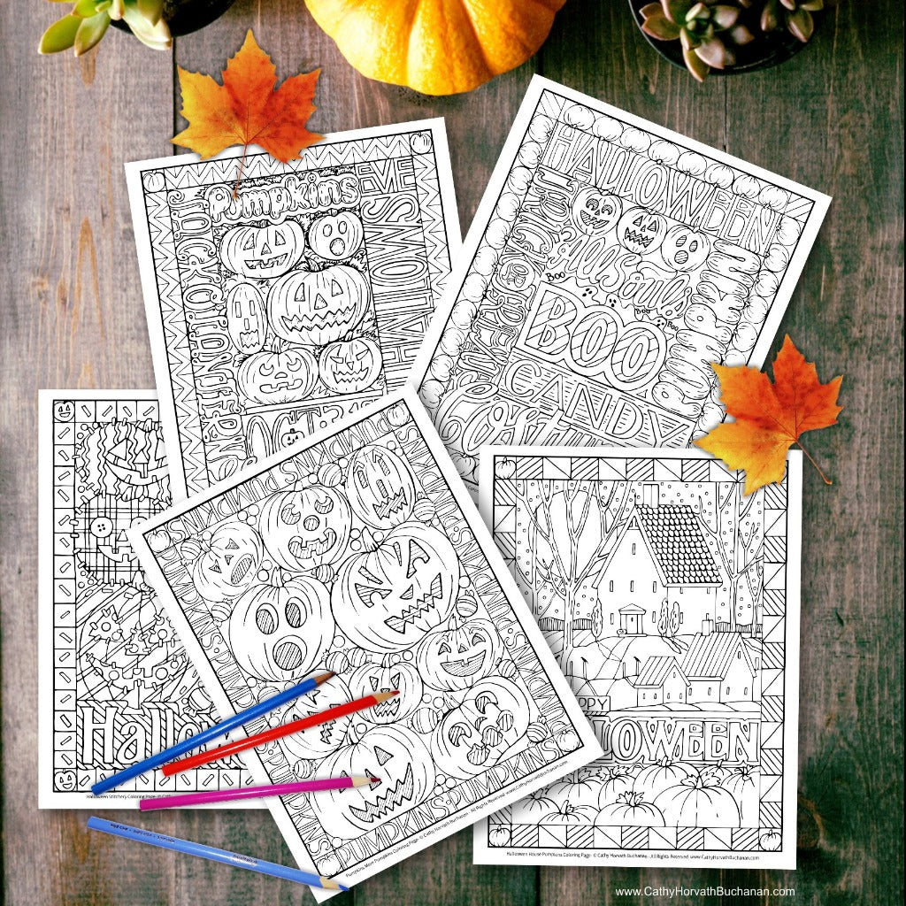 Halloween coloring page coloring book pdf download printable â soloworkstudio