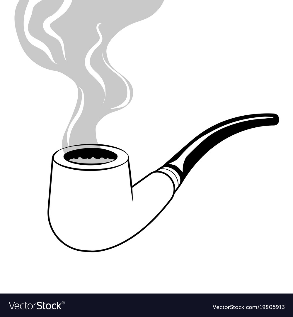 Smoking pipe coloring book royalty free vector image