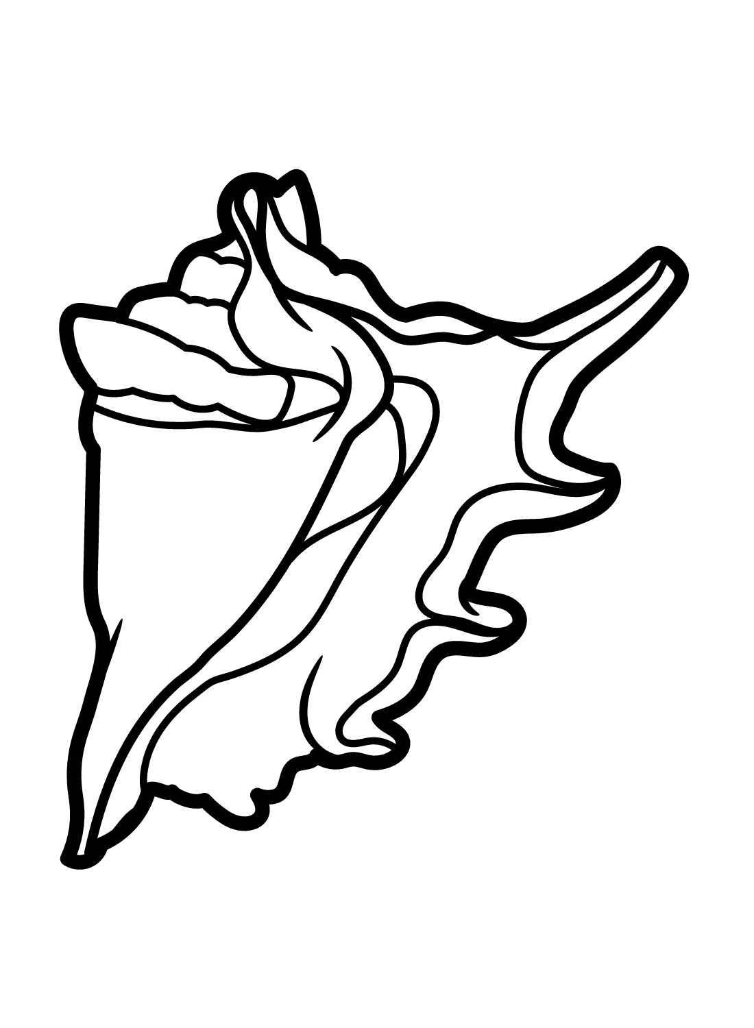 Conch coloring pages printable for free download