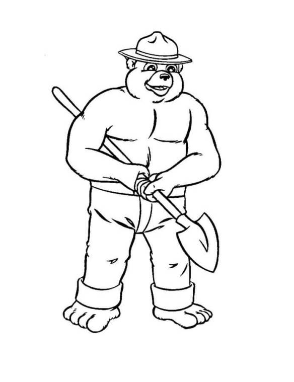 Little red bears âsmokey the bearâ coloring pages james milson