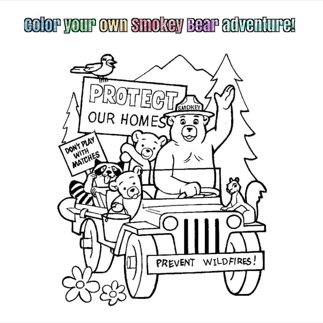 Smokey bear on x you can design your own coloring book with me visit httpstcohurtocpkql to create a work of art with a great message httpstcowgmixowsi x