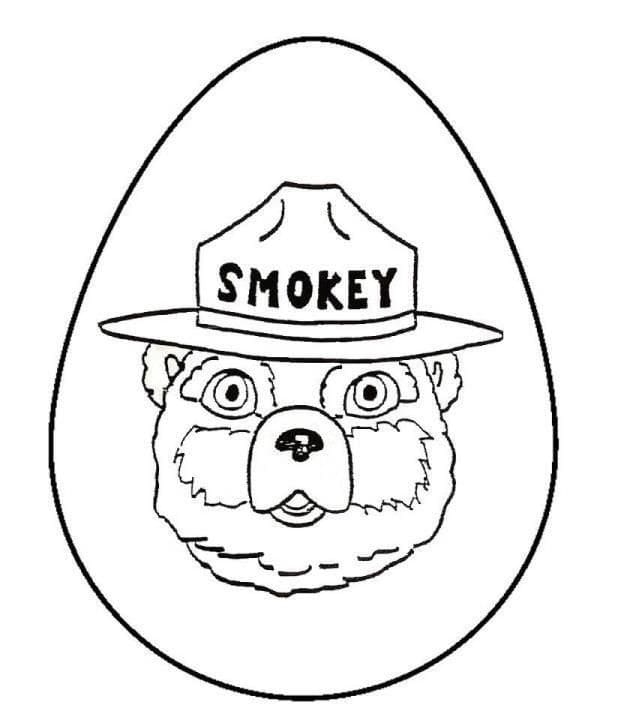 Smokey bear face coloring page